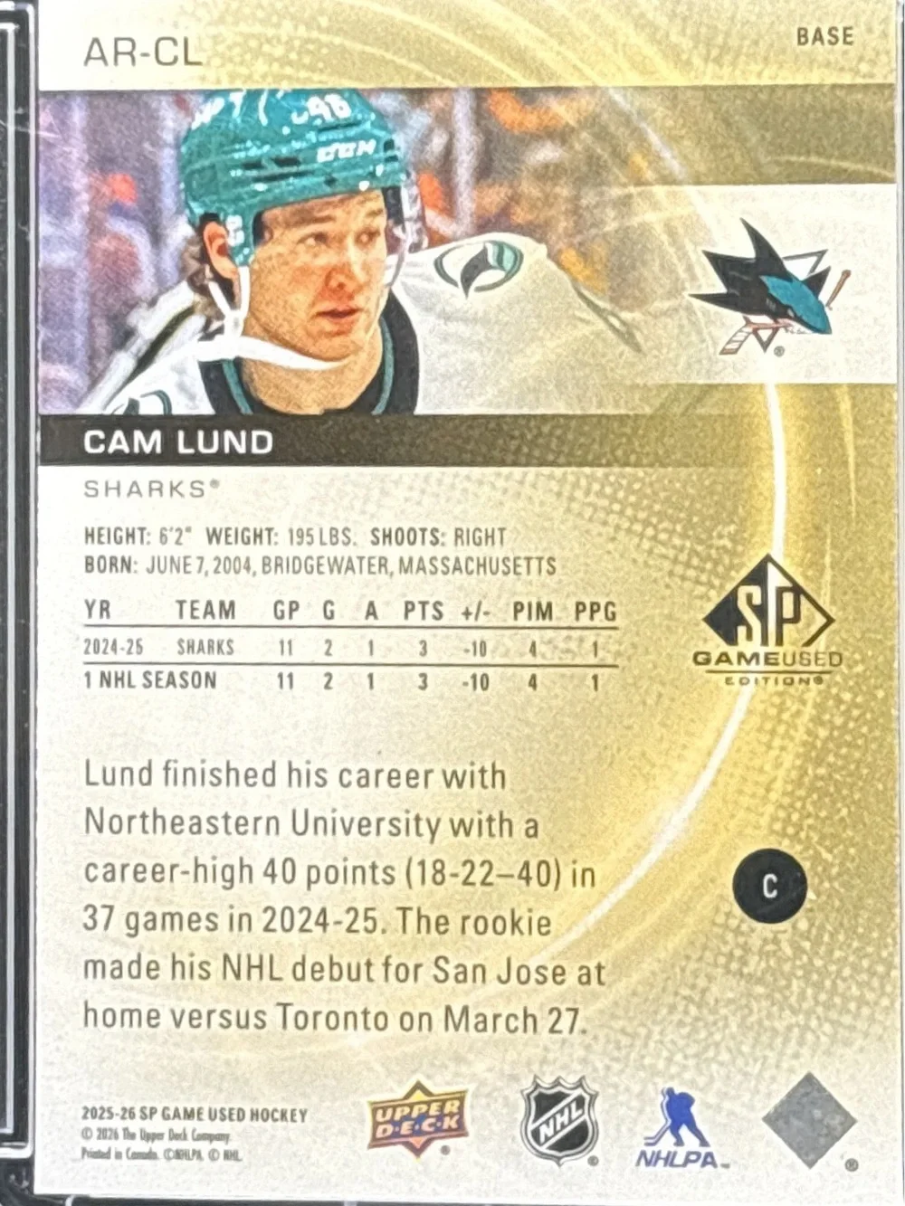 Upper Deck official san